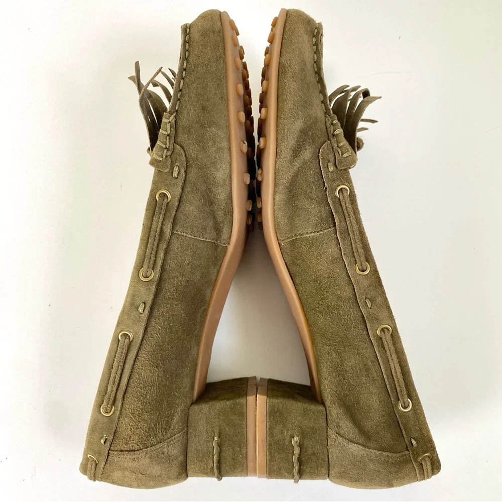 Nine West Olive Suede Moccasins - Picture 1 of 12